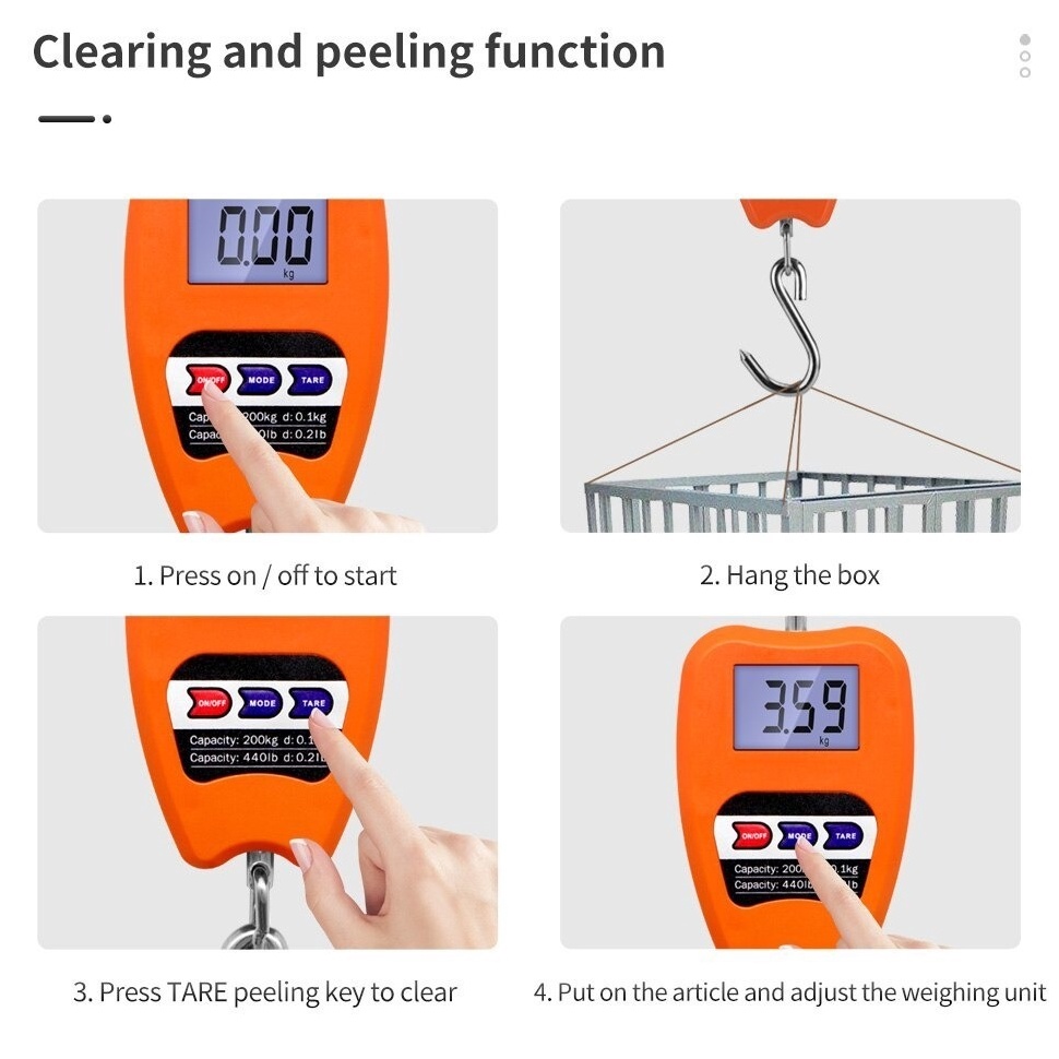 Bagus Dipakai Timbangan Gantung Digital 2Kg Timbangan Mini Crane Scale Kapasitas 2Kg  Timbangan Gant