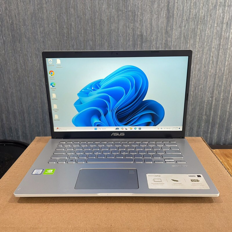 Laptop Asus X409UJ, Core i3-7020U, Gen 7th,  Ram 8/256Gb, #Dualvga, Seri Baru, Lengkap, Silver