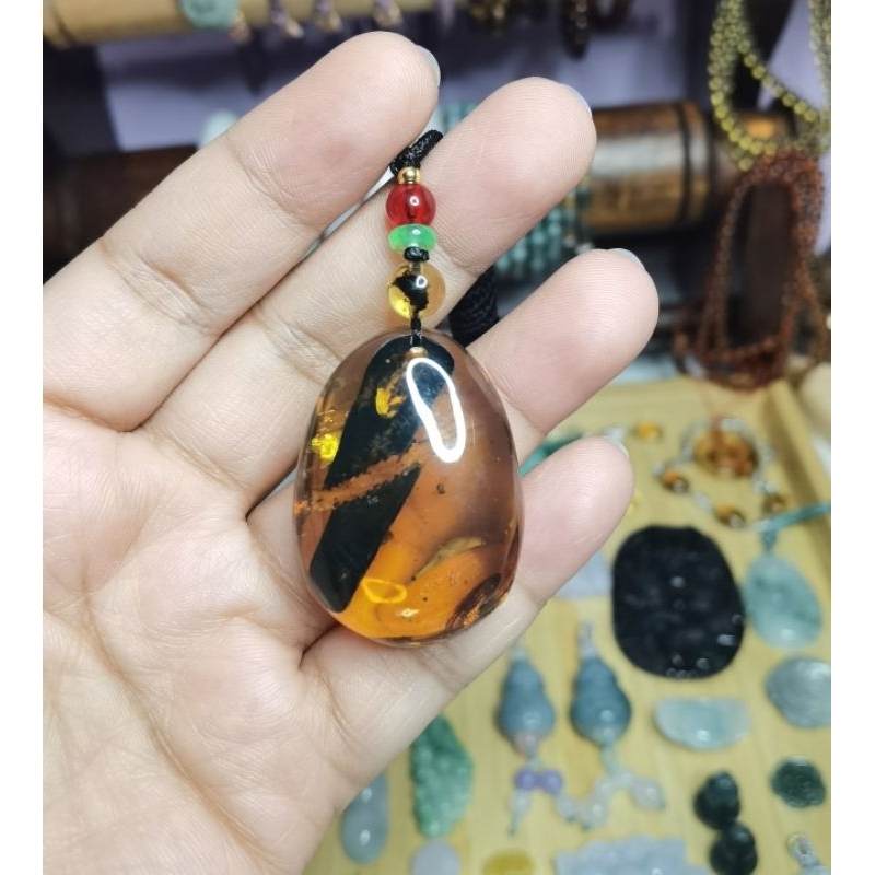 Taxol + Medicine Amber Burma Pendant