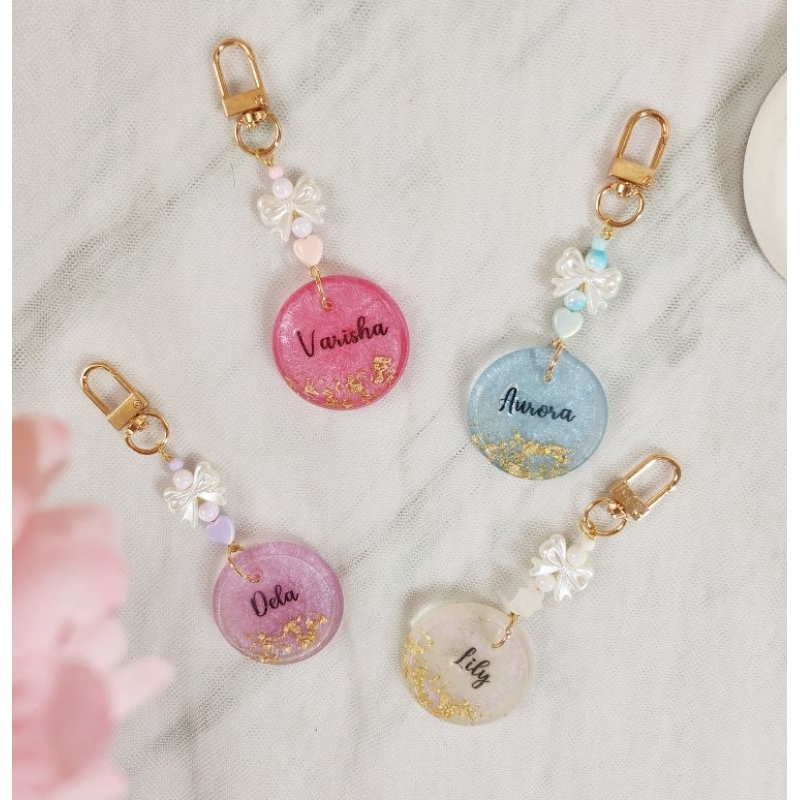 gantungan kunci custom nama - gantungan kunci resin - resin keychain custom