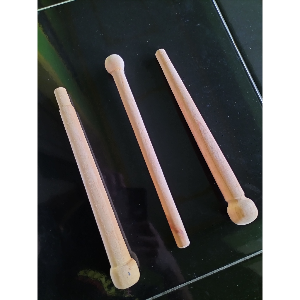 Kayu bubut ujung bulat/ kayu stik/ kerajinan tangan