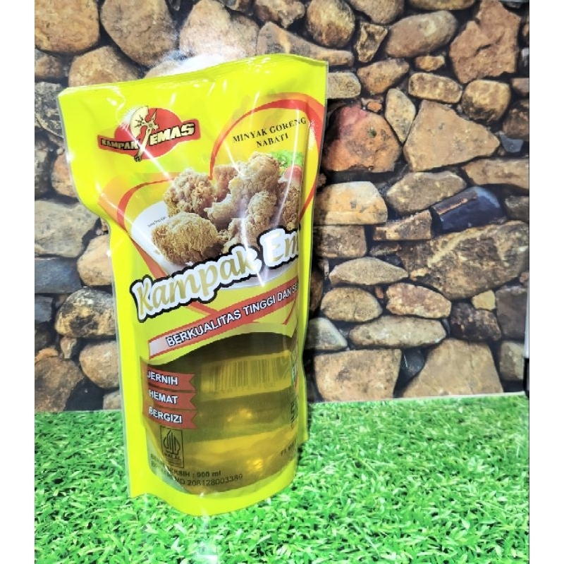 

MINYAK GORENG CAP KAMPAK EMAS 900ml( PROMO )