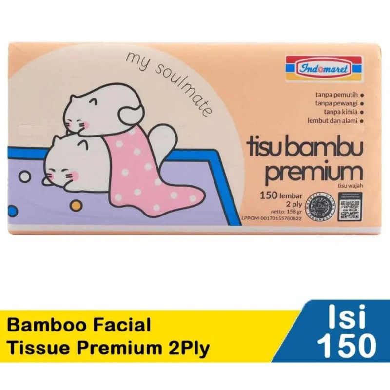 Tissue Bambu Indomaret Facial Tissue 2 Ply 150's