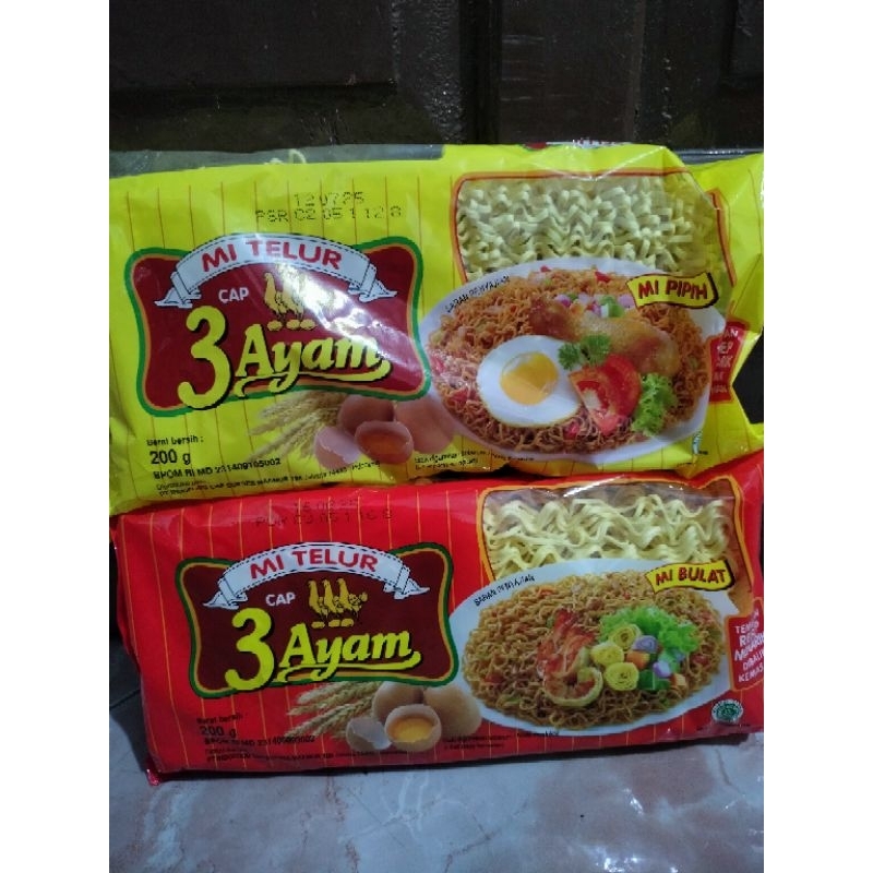 

mie telur cap 3 ayam 200gr