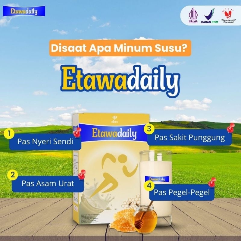 

etawadaily susu etawa untuk kesehatan tulang dan sendi kemasan 200g