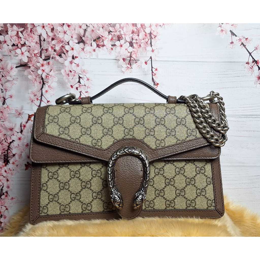 TAS GUCH**Dionysus  Leather mix kanvas size medium in Brown