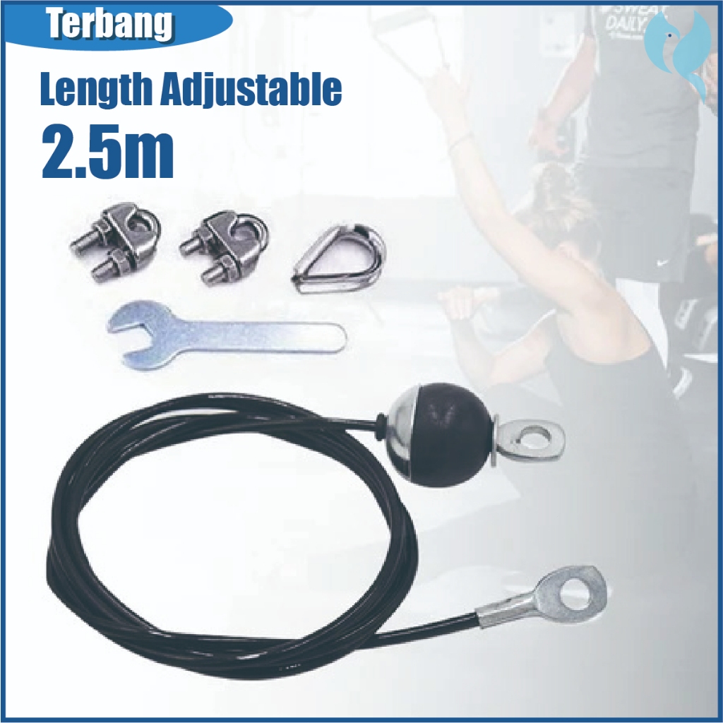 2.5m Tali Katrol Pulley Connecting Wire Pulling Tali Sling Kabel Sling Gym for Home Gym