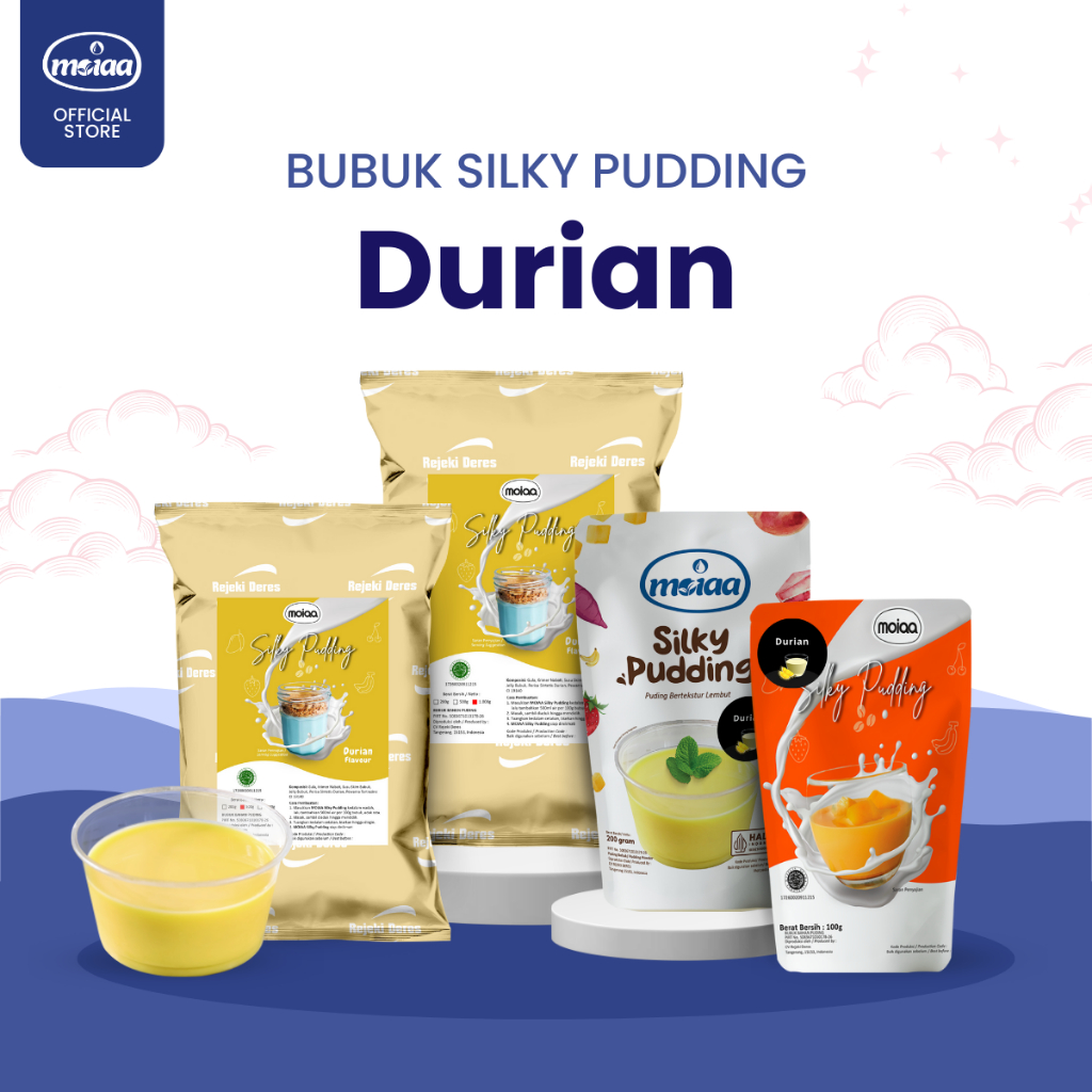

MOIAA - Silky Pudding MOIAA Durian 200g - Puding Duren 200g / Puding Buah / Cemilan Sehat