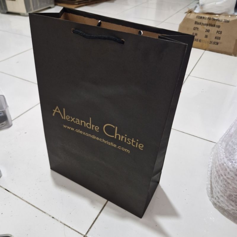 

Paperbag Alexandre Christie / Tas Hitam jamtangan AC / paper bag AC besar