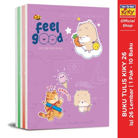 

TBMO PACK KIKY Buku Tulis 26 Lembar - 10 Buku / Motif Random