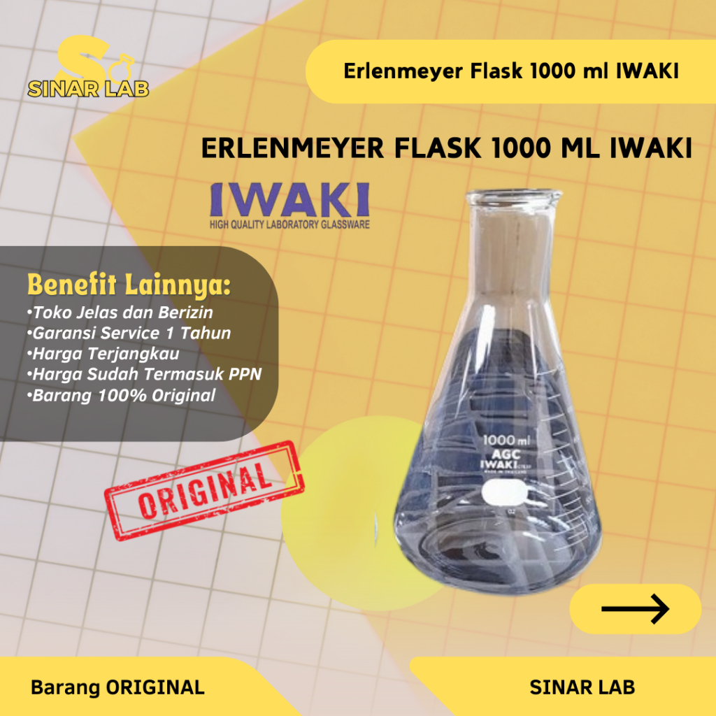 Erlenmeyer Flask 1000 ml IWAKI Erlenmeyer
