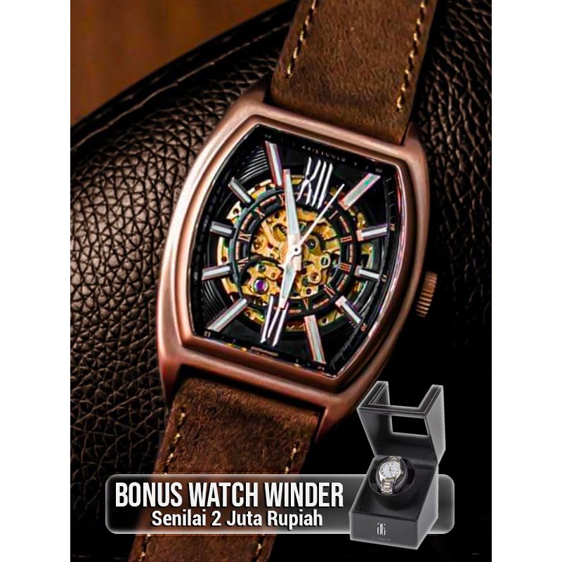 [BONUS WATCH WINDER Rp 2JT + MUG] Jam Tangan Pria Aries Gold Cruiser G-9018-RG-BK 100% Original