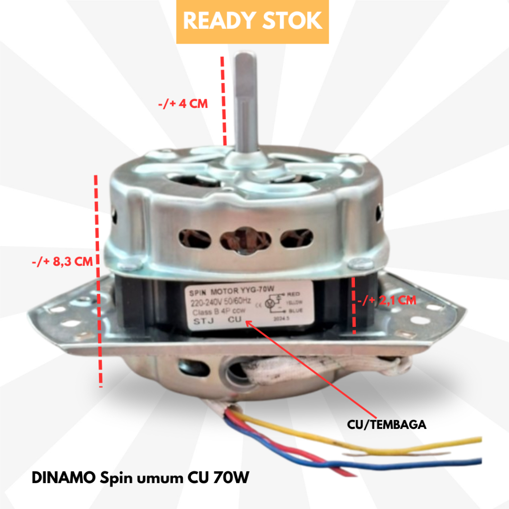 Dinamo Pengering Mesin Cuci POLYTRON / Spin Motor YYG - 70 Watt