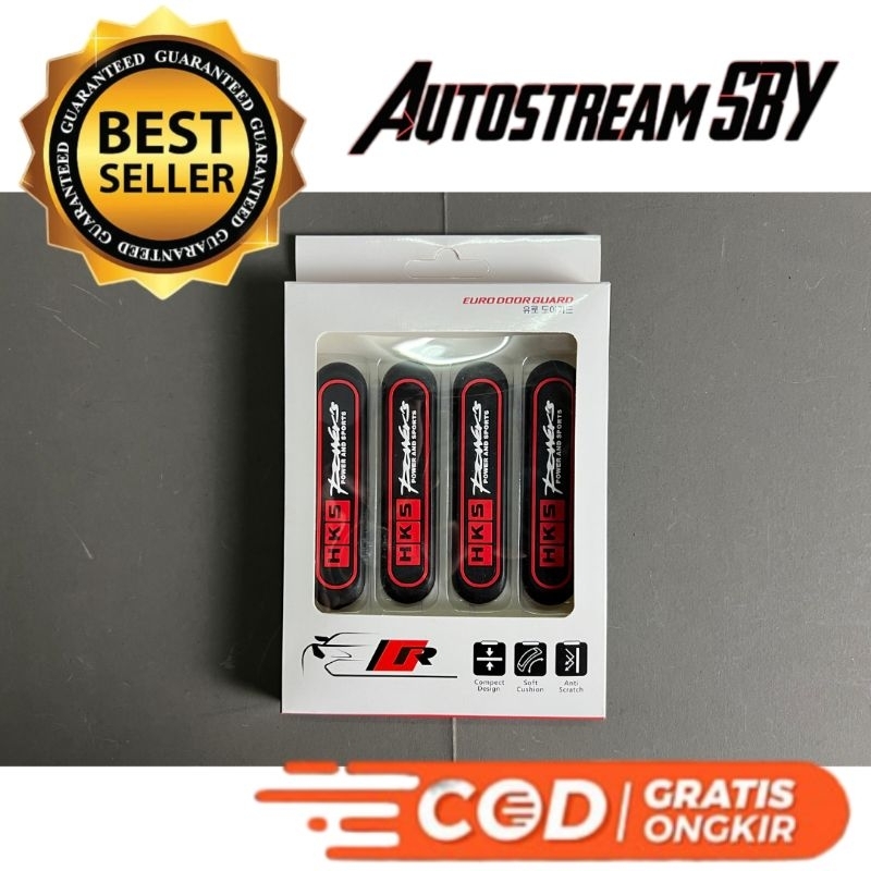 Door Guard Rubber Pelindung Pintu Mobil Karet - Bulat (4 Pcs) | HKS, Sparco, GTR