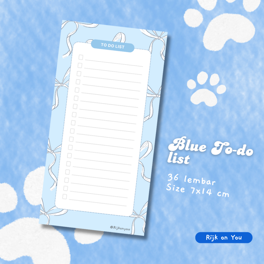 

Memopad Blue Pita Rijk | Memopad | Note Paper Couquette | Memopad Motif size 7x14 cm Pita 36 Lembar