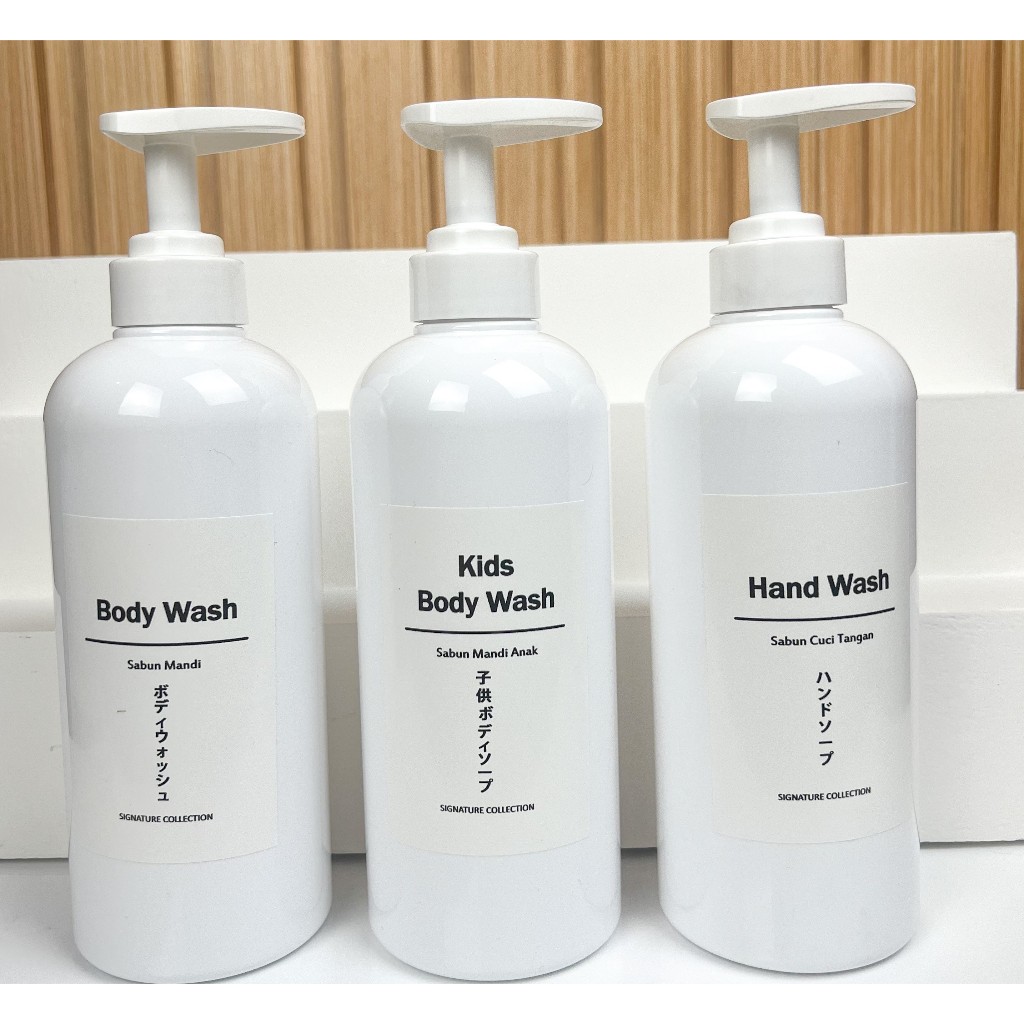 600ml Botol Pump Kosong Isi Ulang Shampoo Tempat Botol Penyimpanan Sabun Mandi Shampoo Cair Bottle R