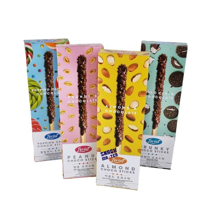 

Camilan Makanan Ringan Korea Snack Lovint Choco Stick 3 pcs x 18 Gr Varian Popping Candy, Peanut, Almond, Cookies, Pororo Choco Stick 3 pcs x 18 Gr Varian Peanut, Cookies, Shooting Star