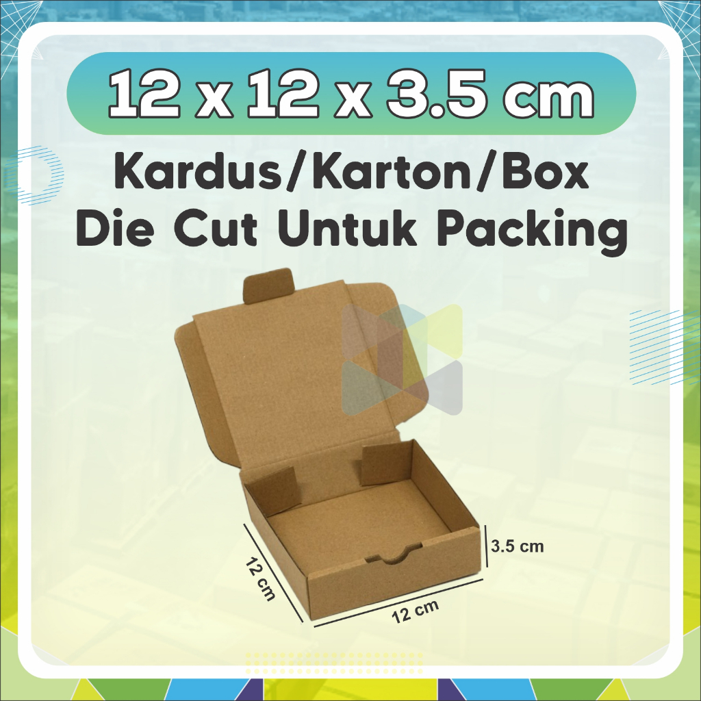 

Kardus Die Cut 12x12x3.5 cm | Box Die Cut Corrugated Single Wall Premium | Box Packing Online