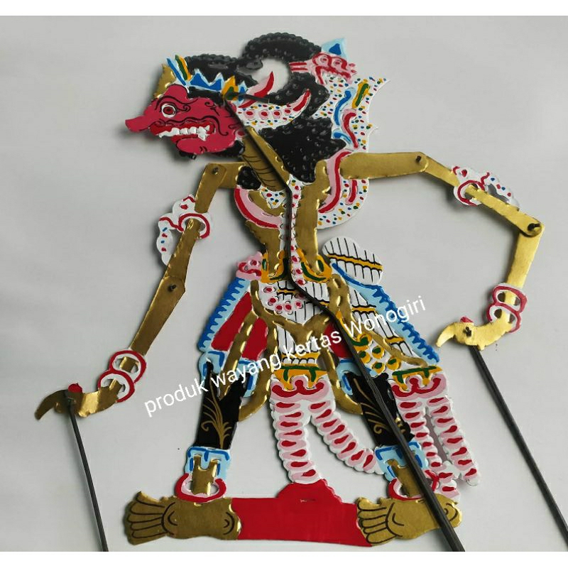 Wayang kulit kertas Kangsadewa/Kongsodewo ukuran standar pentas pedalangan