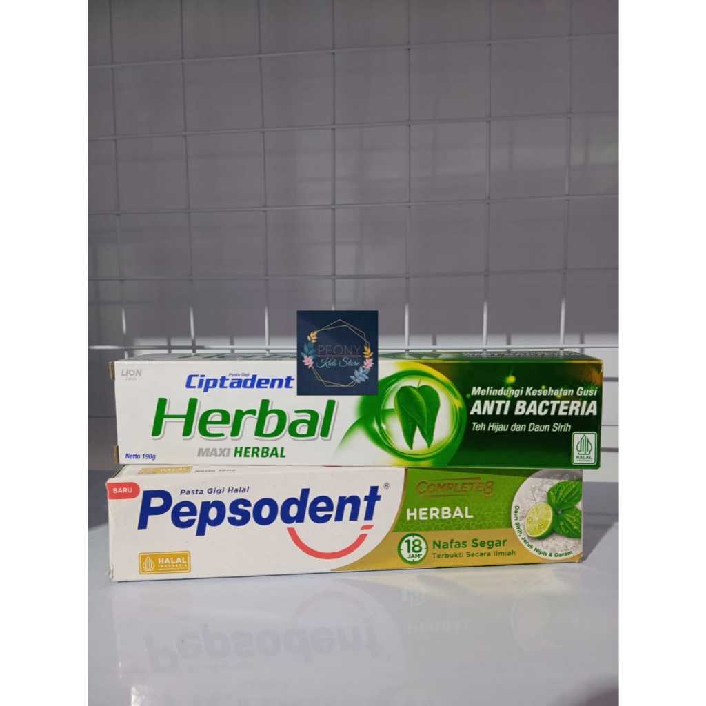 pasta gigi Pepsodent herbal 190gr Ciptadent herbal 190g/ odol Pepsoden hijau nature 190gr Ciptadent 