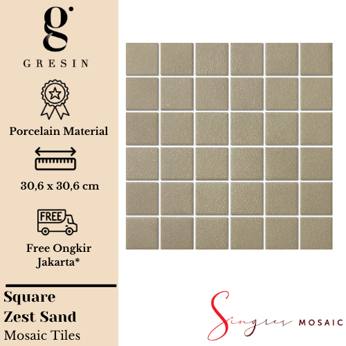 Zest Sand Singres Mosaic Tiles | Mosaic Keramik