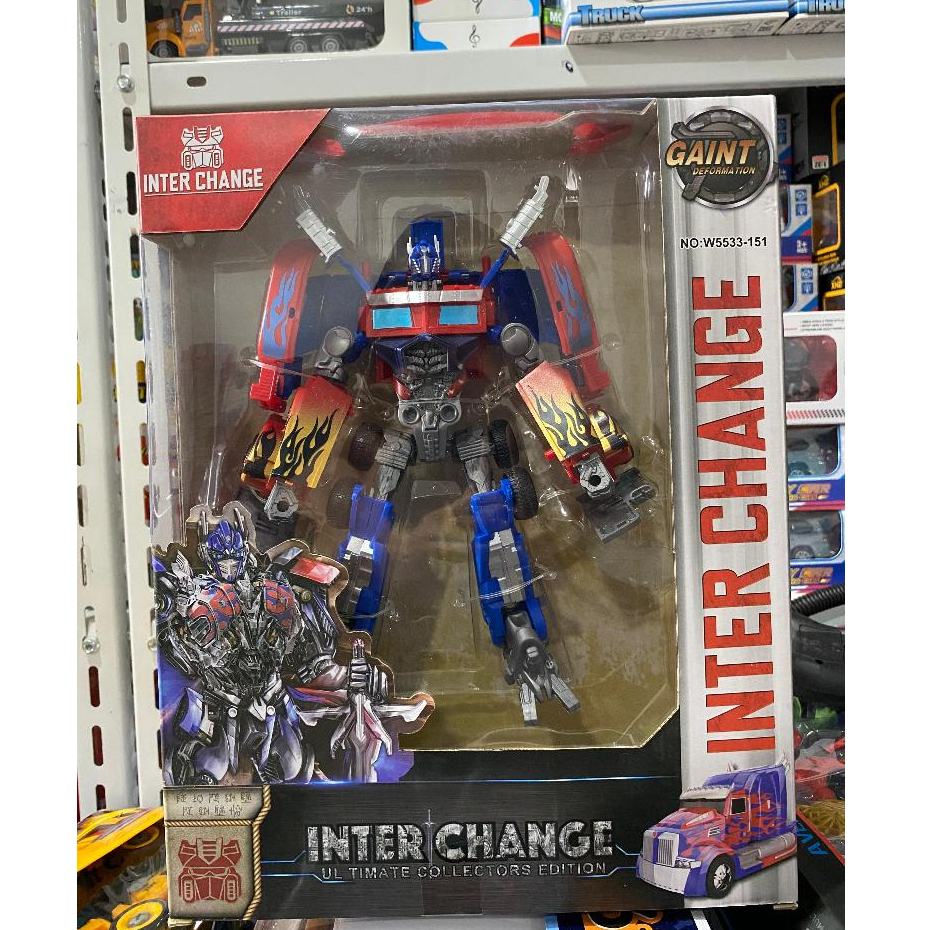 Mainan Anak Robot Transformers Inter Change W5533-151 Bumble Bee Optimus Prime