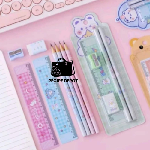 

Penggaris Garisan Alat Ukur Set Pen Pensil Pencil Tulis Menggambar Perlengkapan Anak Sekolah Karakter Lucu