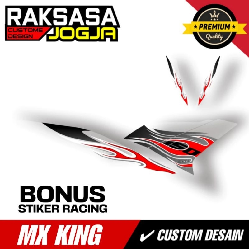 STRIPING CUSTOM MX KING EXCITER / YAMAHA SNIPER 150 MXi / DASAR HITAM / STRIPING YAMAHA Y15ZR / EXCI
