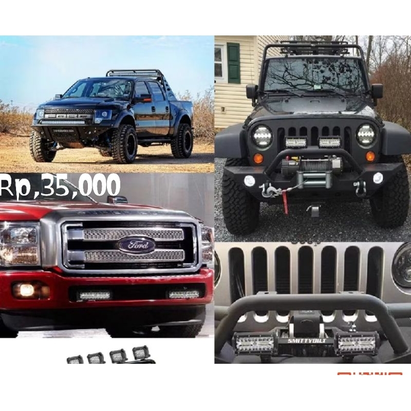 1 pcs lampu tembak sorot 16/28 mata watt6000wat 12/24 vol anti panas, tahan air.