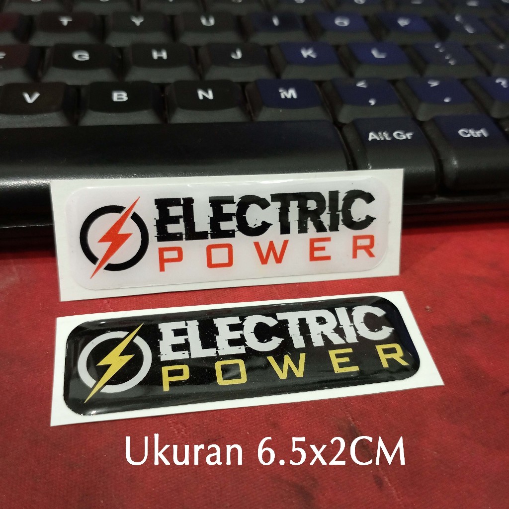 

Sticker Timbul Resin ELECTRIC POWER Panjang Stiker Logo Lycal 3D Kecil Satuan