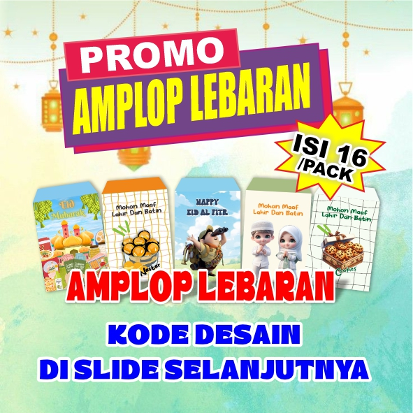 

16 PCS AMPLOP LEBARAN/ CUSTOM GAMBAR / AMPLOP FOTO/AMPLOP MURAH