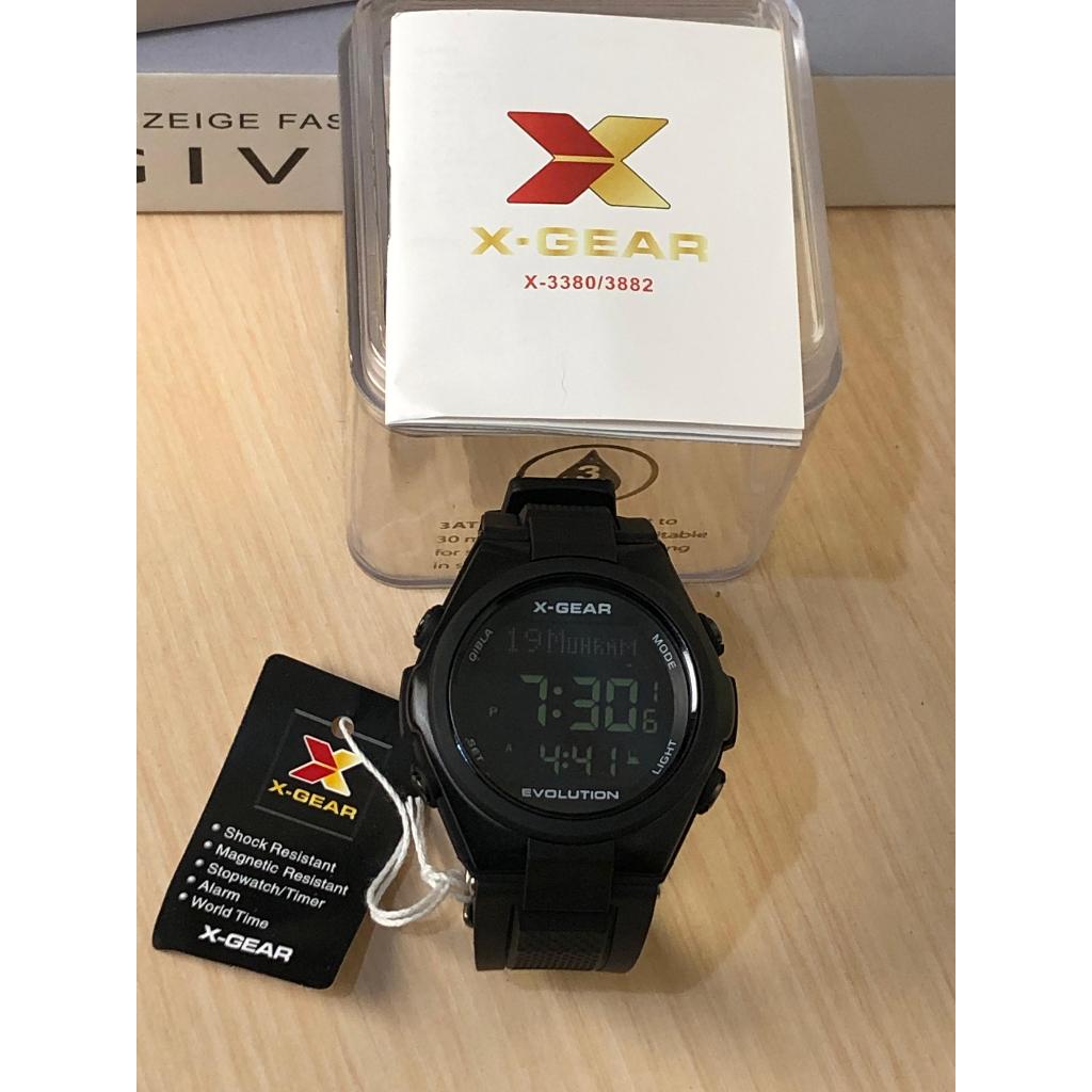 X-GEAR Jam Tangan Digital Evolution Shock Resistor Pria Muslim Penanda waktu sholat ORIGINAL Sport