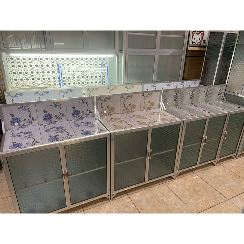 alumunium keramik meja kompor dan rak piring