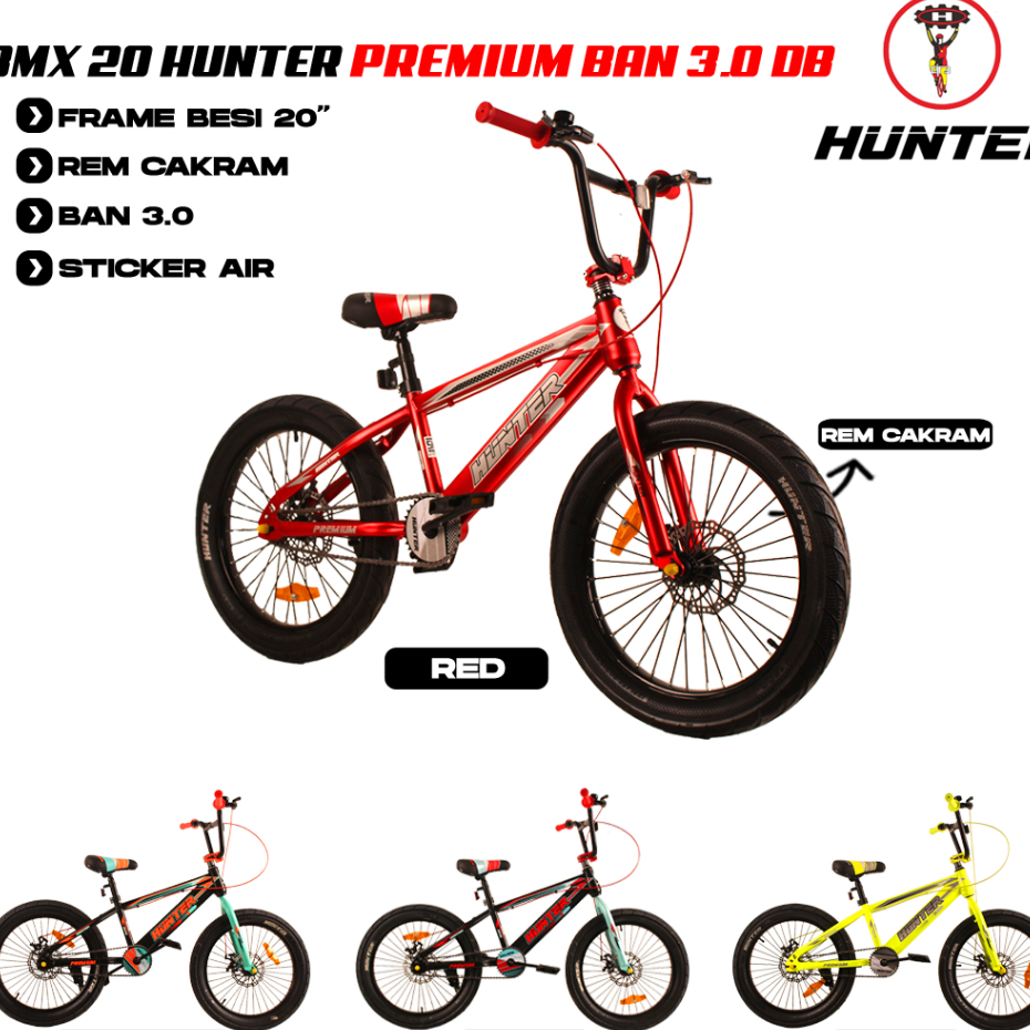 SEPEDA BMX 20" HUNTER PREMIUM DISC BRAKE BAN 3.0