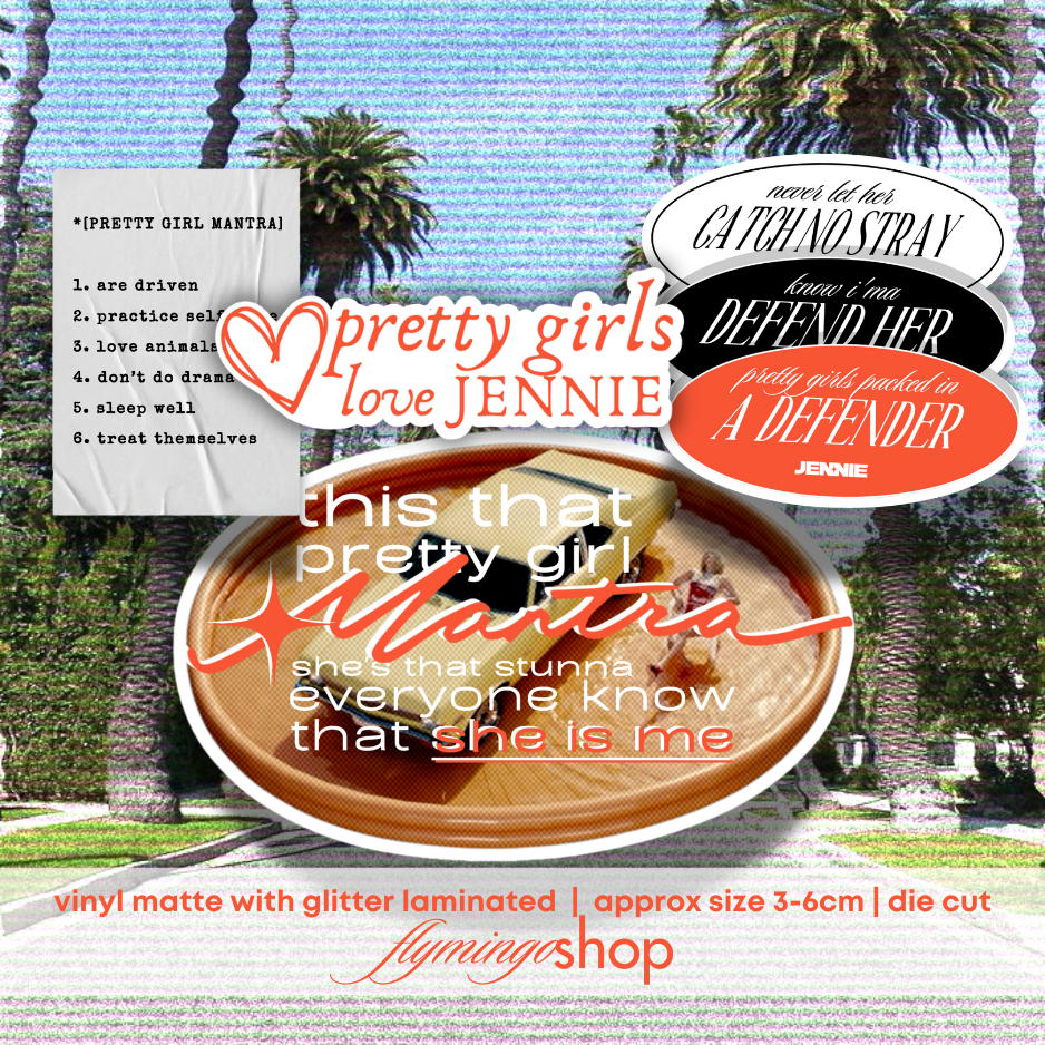 

sticker MANTRA song lyric by JENNIE BLACKPINK vinyl glitter | stiker pretty girls