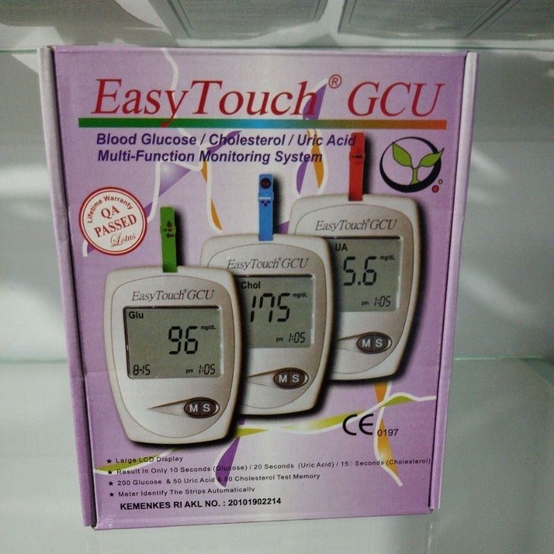 Easy Touch GCU 3 in 1 easytouch cek gula darah asam urat kolesterol Easy Touch GCHb cek blood glucos