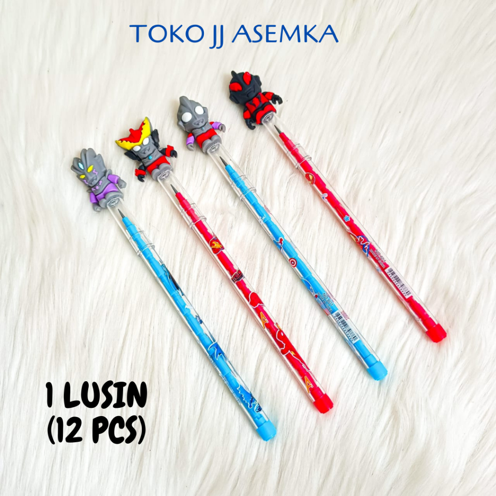 

1 LUSIN (12 PCS) PENSIL SUSUN ULTRAMAN V2 BENSIA LANTU PENCIL ATK ANAK COWO CEWE MURAH GROSIR COD