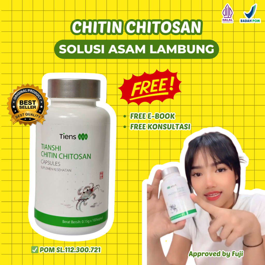 CHITIN CHITOSAN Atasi masalah GERD -Asam lambung -Pencernaan & Alergi dari dalam tubuh terbaik Tiens