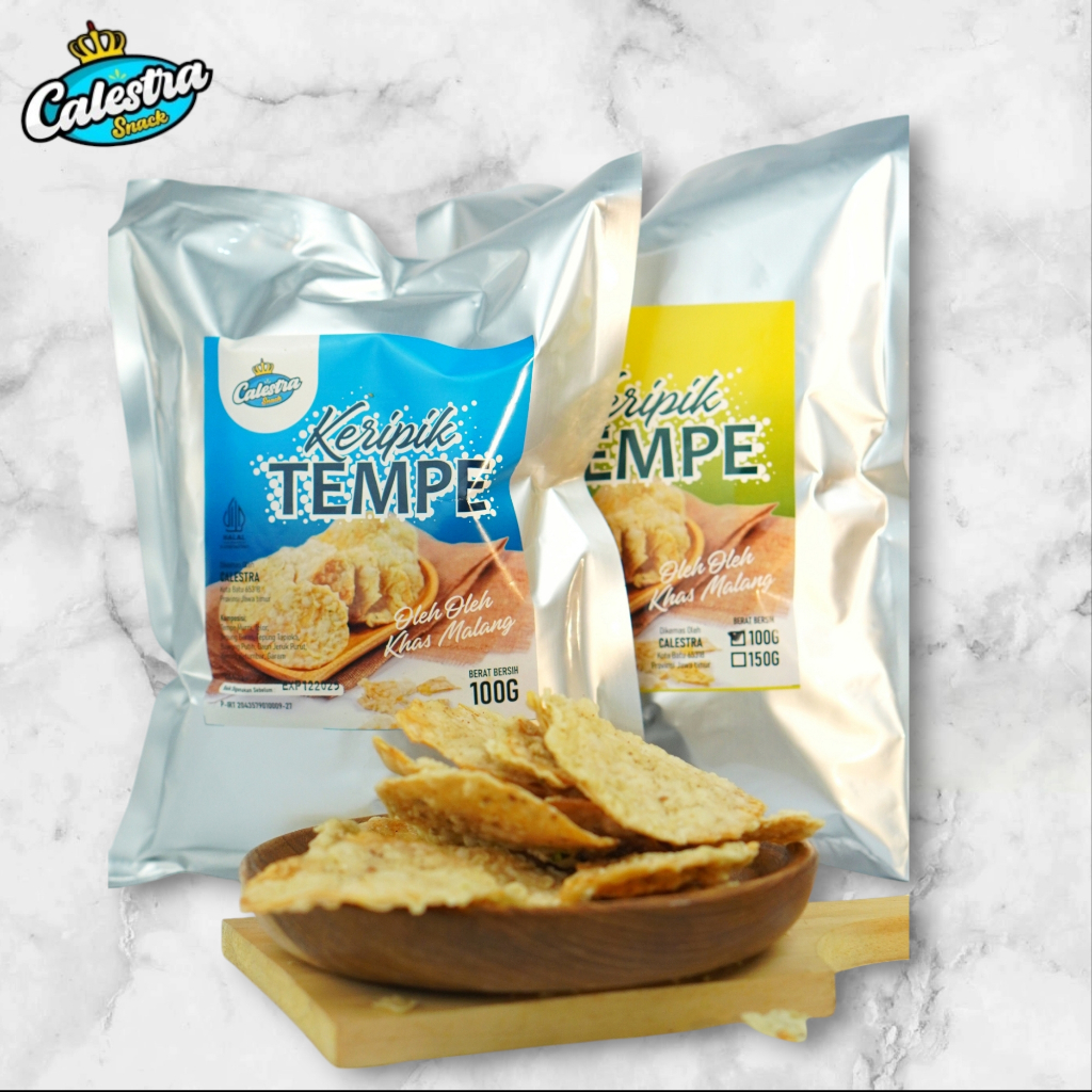 

Keripik Tempe Varian Rasa 100GR Calestra Snack - Cemilan Tempe Rasa Juara yang Bikin Nagih