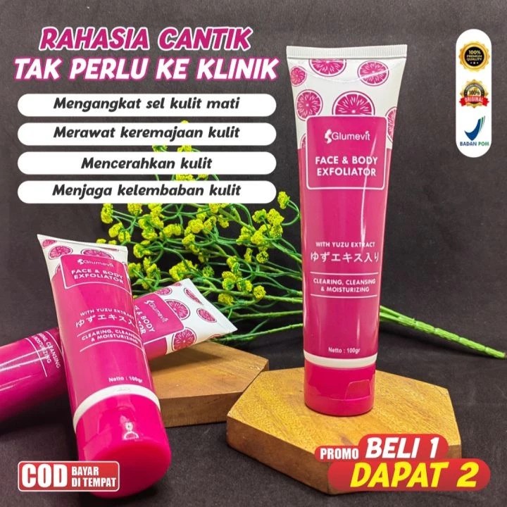 Glumevit exfoliating gel wajah BPOM Exfoliating gel DNA salmon | Mencerahkan | Eksfoliasi wajah | Pe