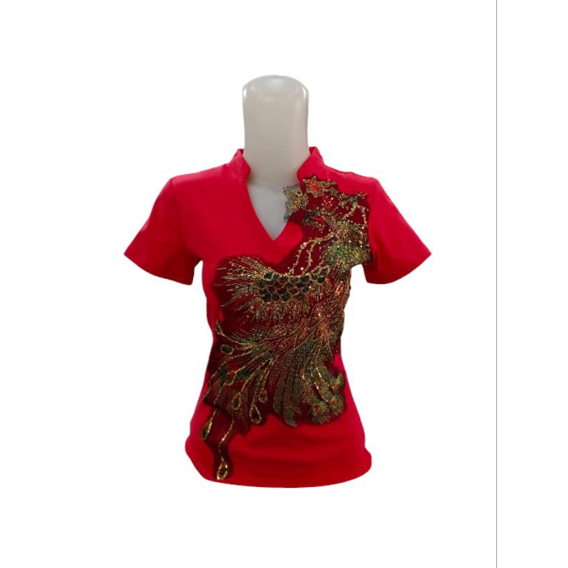 ATASAN CHEONGSAM MERAK IMPORT WANITA