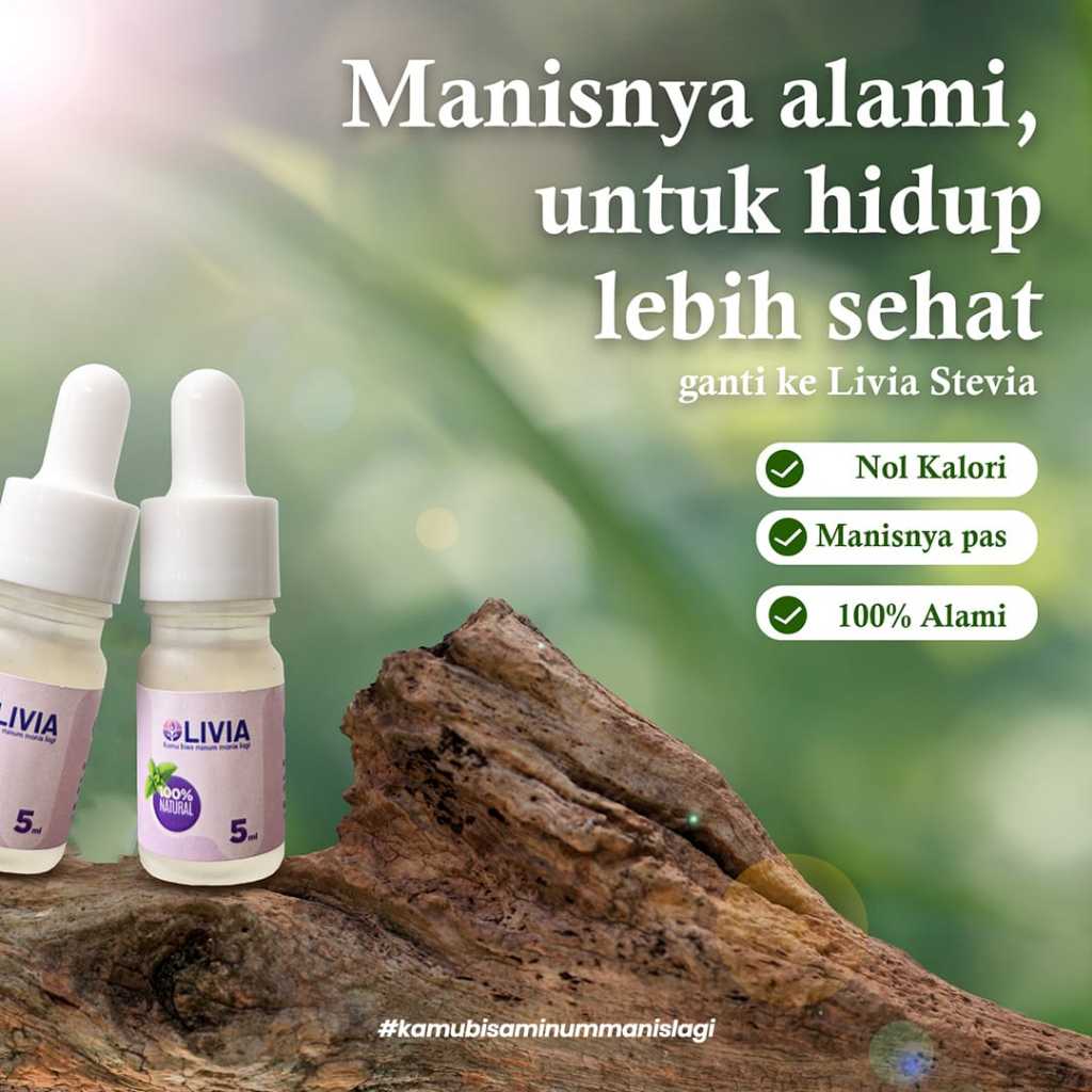 

2pcs Pemanis Alami Livia Stevia 5ml Pipet
