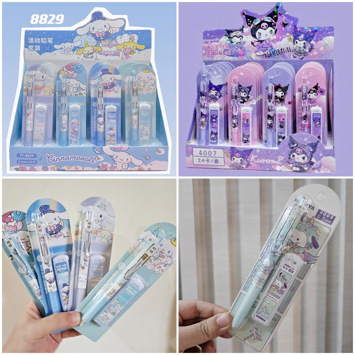 

[ORGM] Alat Tulis Kantor Perlengkapan Sekolah Pensil Lucu Pensil Mekanik HB 0.5mm Set dengan isi pensil