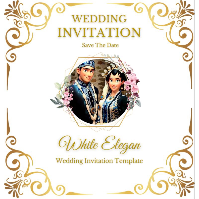 Video Wedding Template (Video Undangan Pernikahan), White Elegan Wedding Template, Template Only