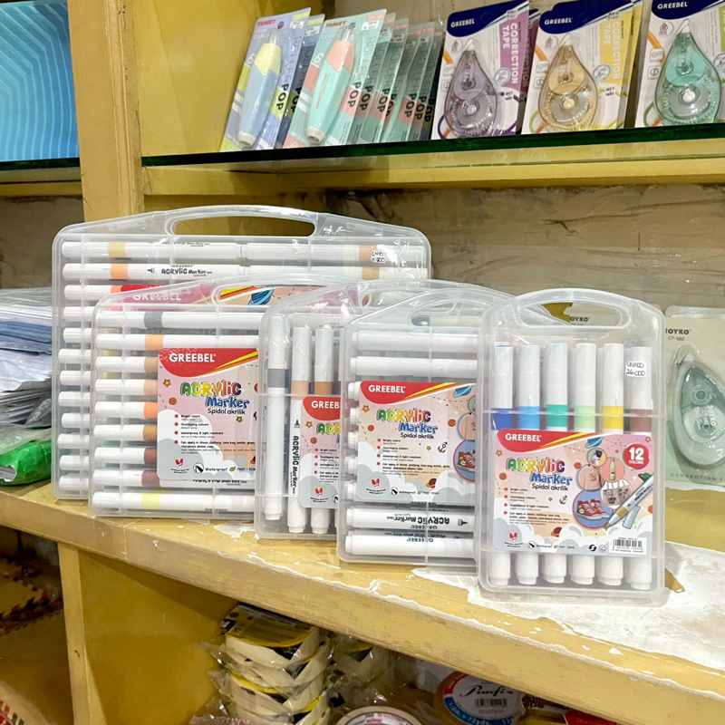 

GREEBEL SPIDOL WARNA WARNI 1 SET / SPIDOL MARKER ACRYLIC SINGLE HEAD 12 18 24 36 48 WARNA / SPIDOL WARNA / SKETCH MARKER / SPIDOL SET