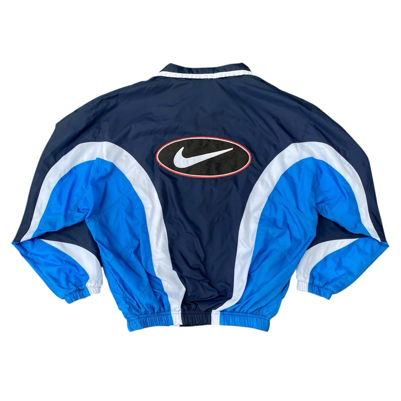 jaket windbreaker nike oval big logo vintage colorblock 90s