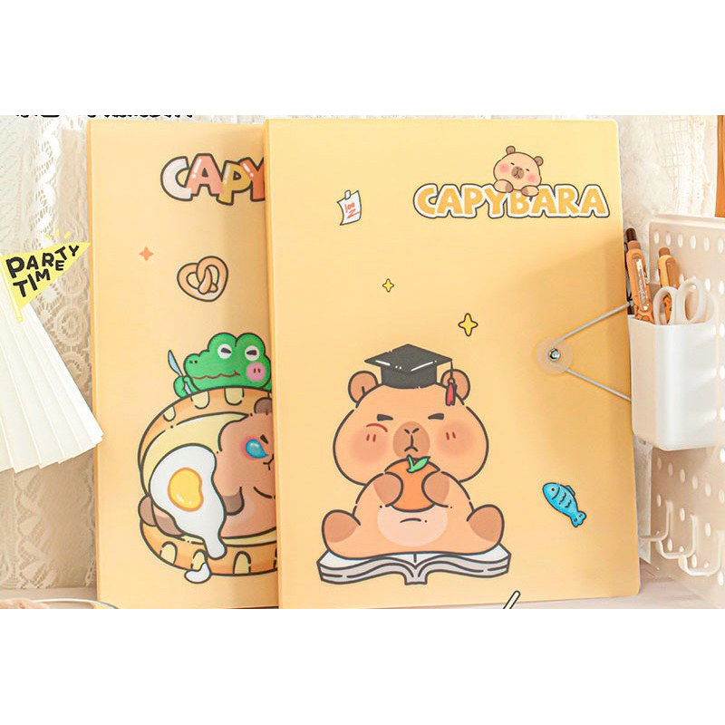 

Purple MAP001 Folder Map Organizer Kertas Premium Ukuran A4 Sleeve 12PLY dan 30PLY Karakter Capybara Waterproof Tahan Air Dokumen Keeper Stationary Korea Jepang berkualitas