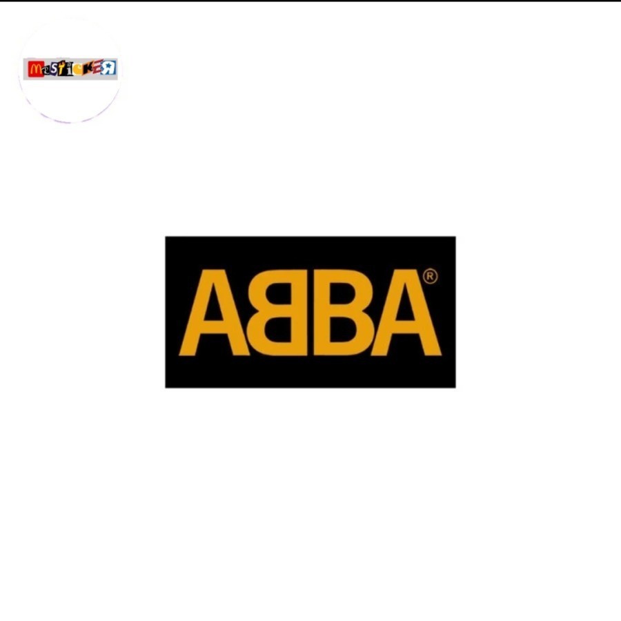 

sticker band ABBA logo stiker