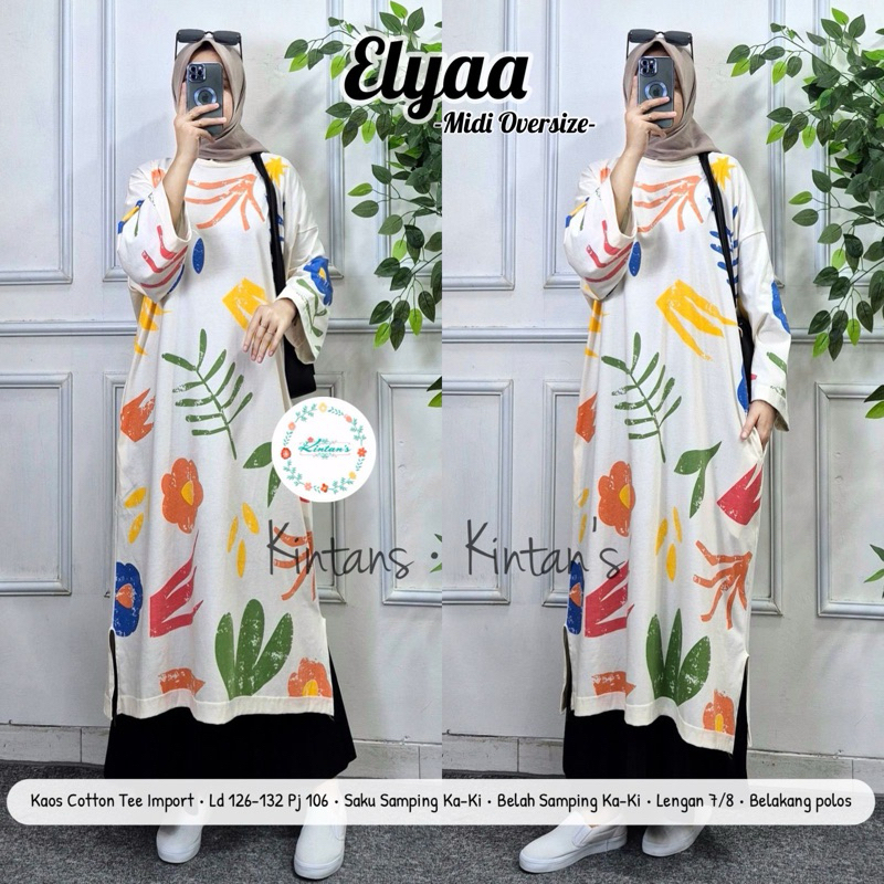 Kaos Midi/Kaos Oversize/kaos wanita
