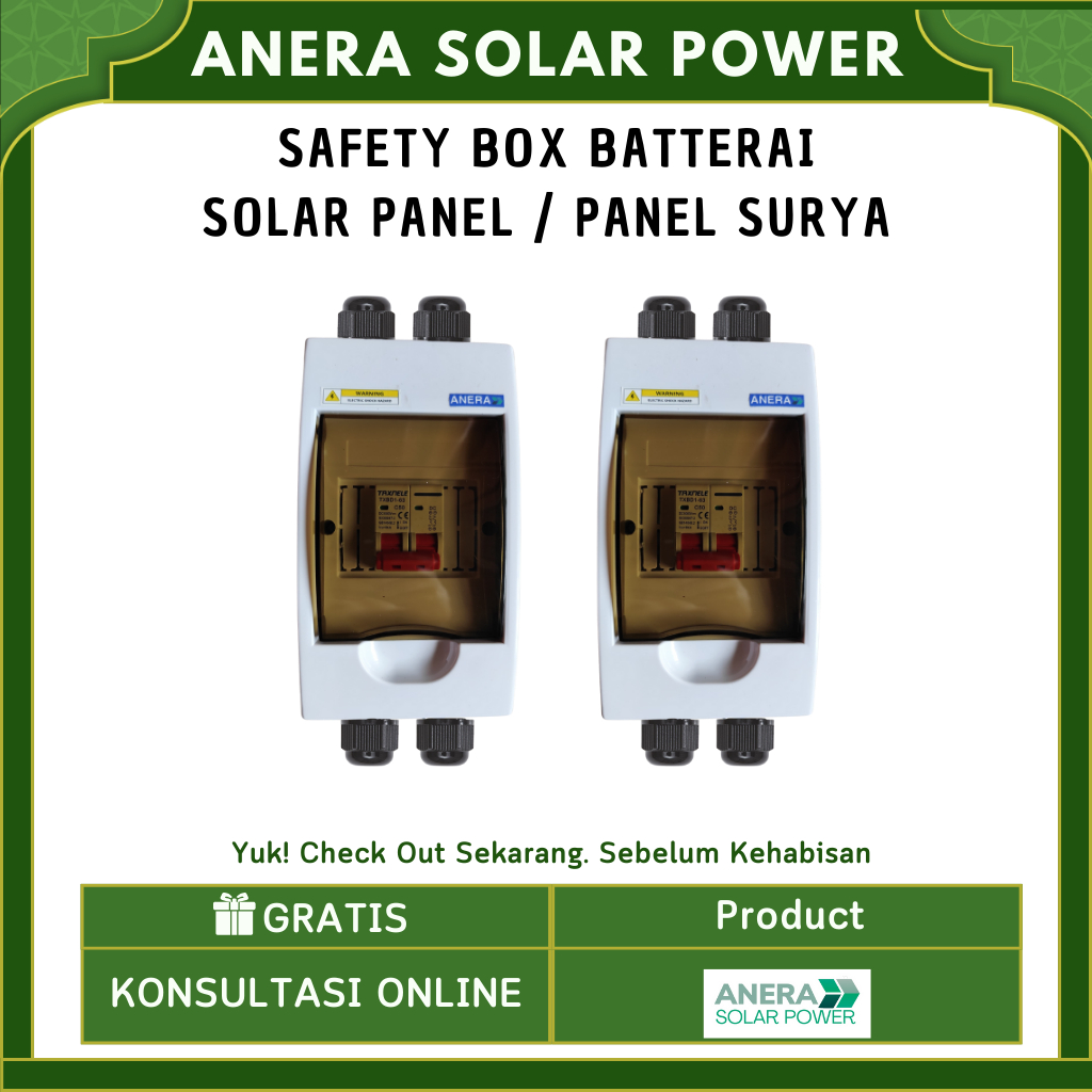 Safety Box Batterai Panel Surya Combiner Box Solar Panel Sistem Pengaman Panel Surya
